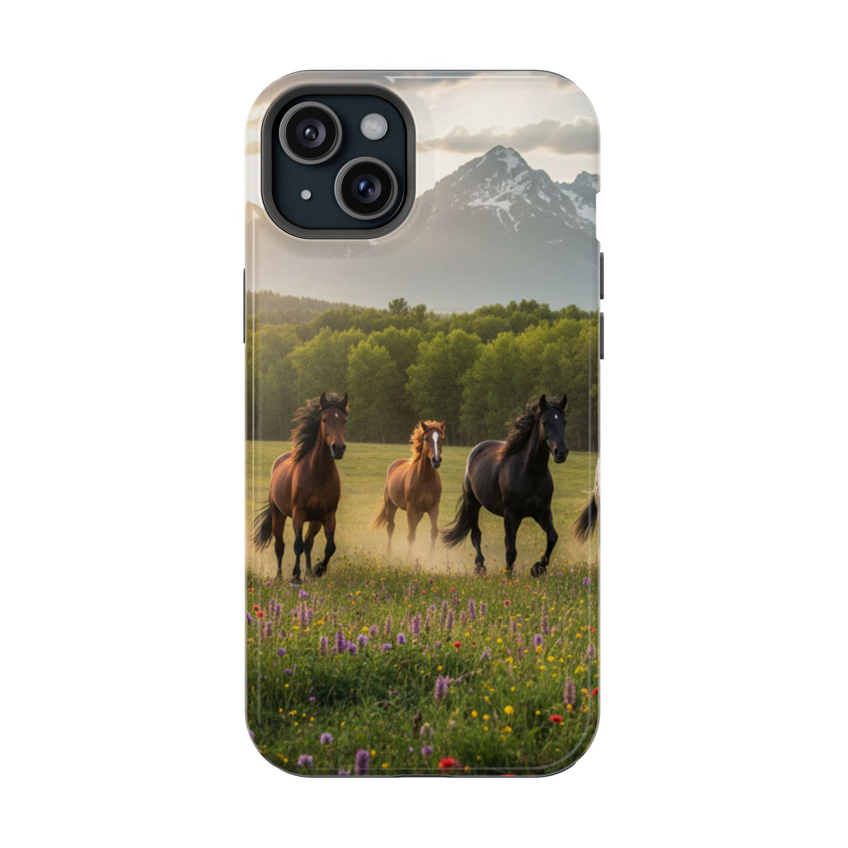 Running Horses Phone Case | Magnetic Impact-Resistant Case