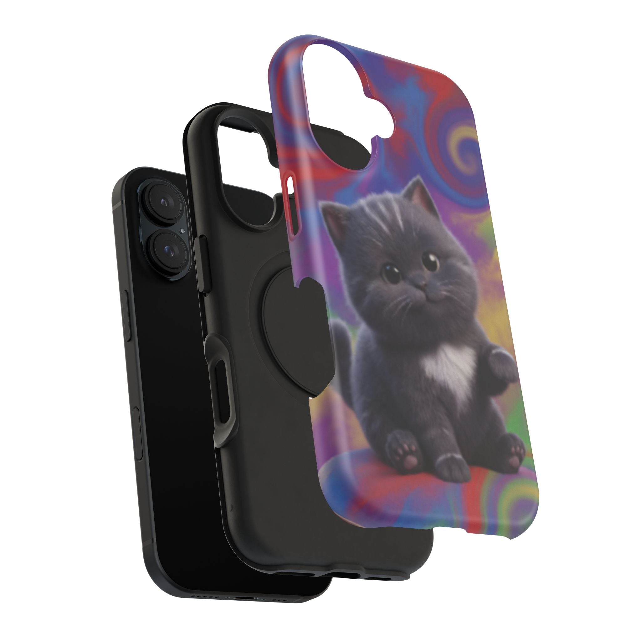 Kawaii Gray Kitten phone case | Impact-Resistant Case