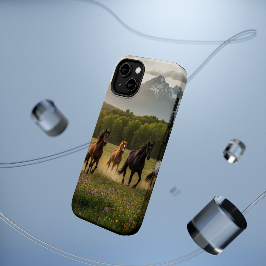 Running Horses Phone Case | Magnetic Impact-Resistant Case