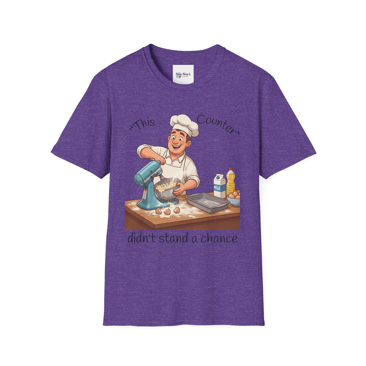 This Counter Didn't Stand a Chance Unisex Graphic T-Shirt – Funny Baking Chef Cotton Tee
