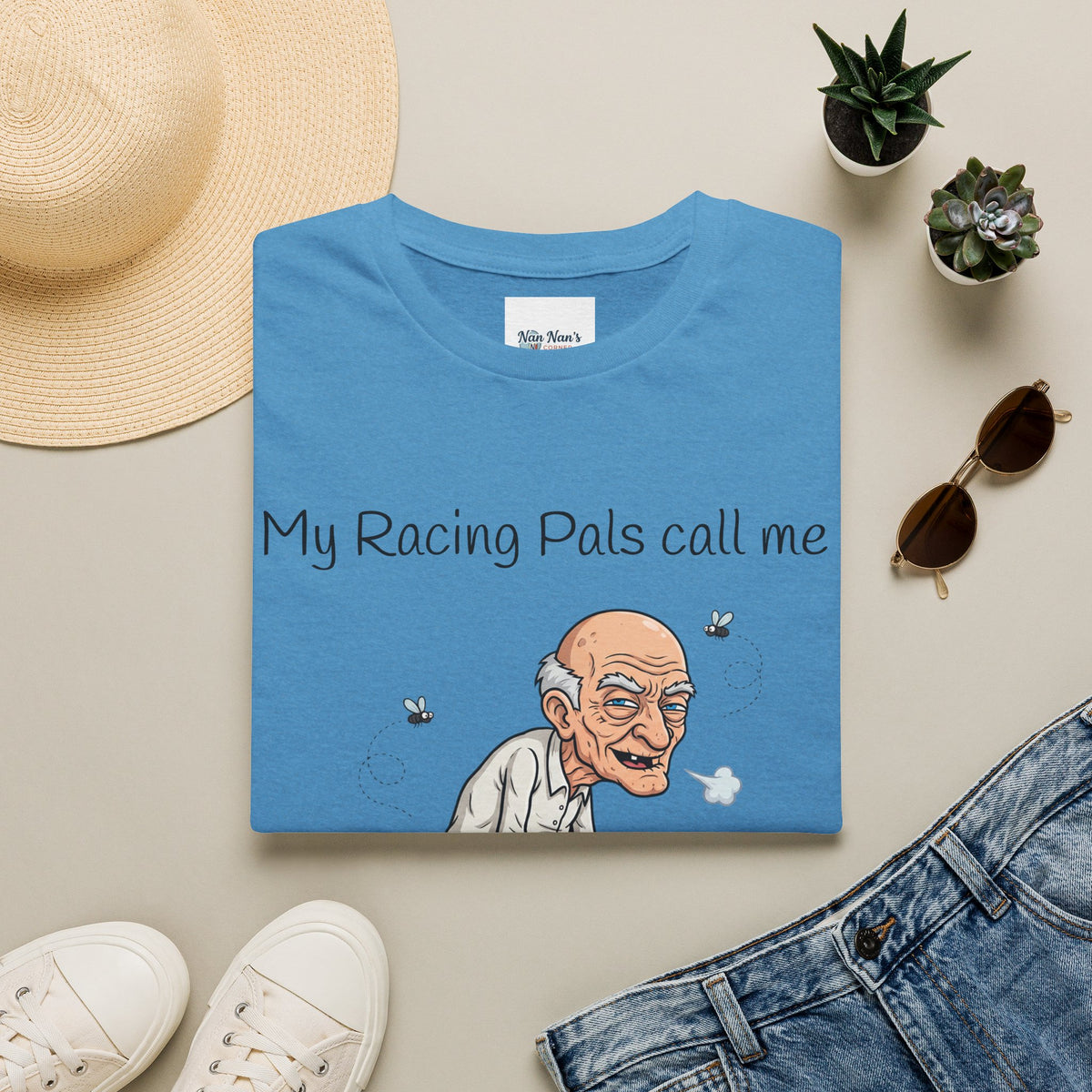 Nostalgic Gasser Grandpa Unisex Graphic T-Shirt – Novelty Racing Humor Cotton Tee