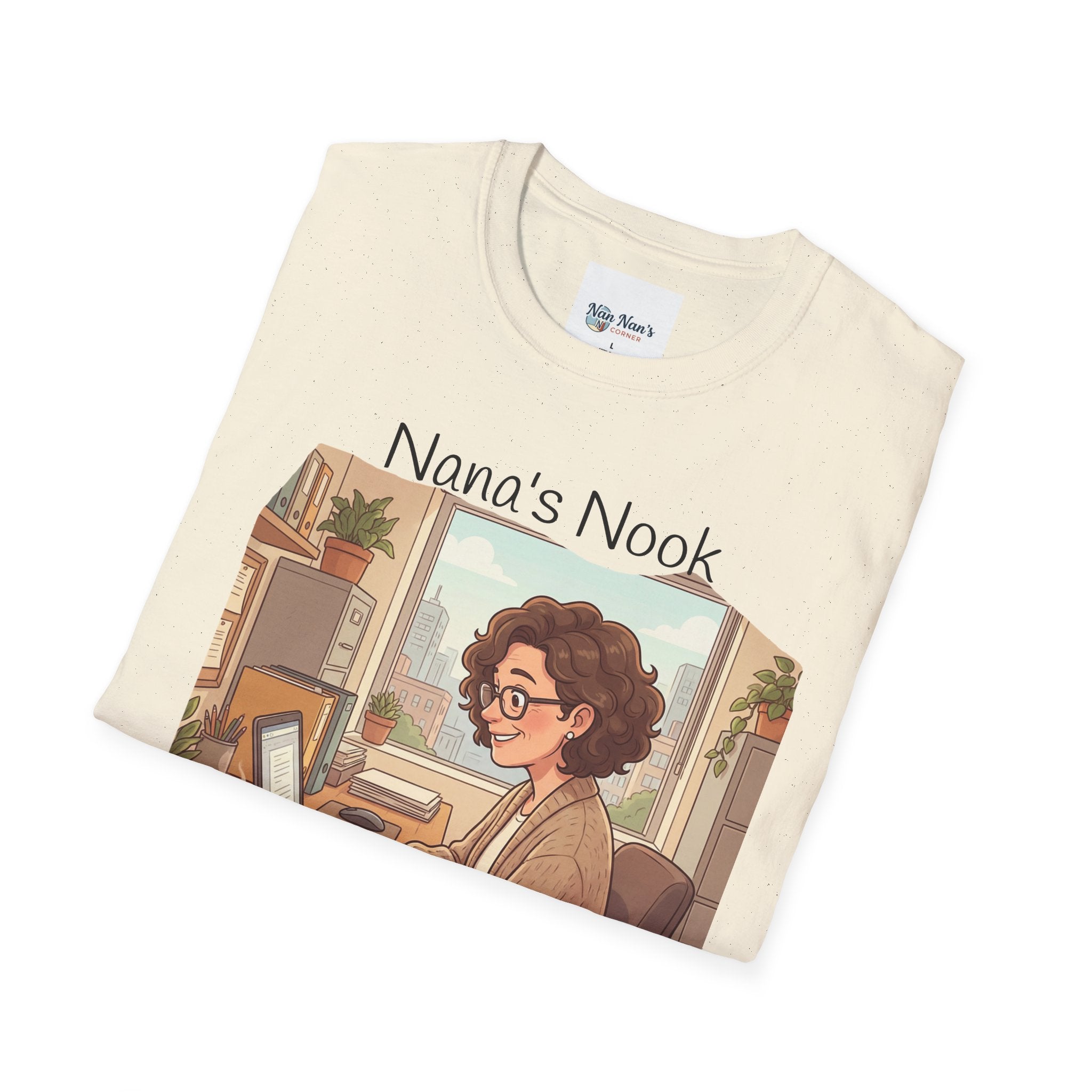 T-Shirt / "Nana's Nook: My Manager Has Whiskers" Cozy Grandma Cat Lover Tee