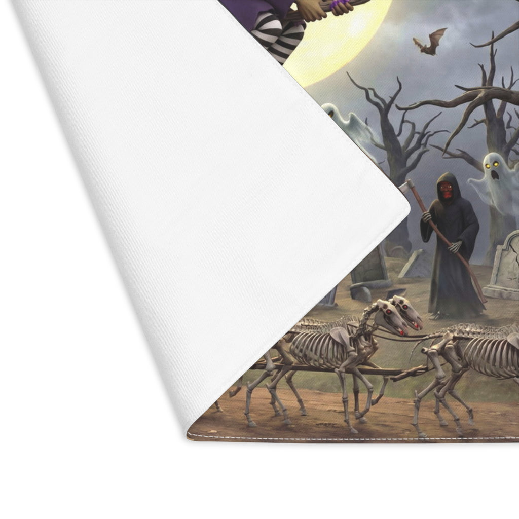 Halloween Witch Placemat — Spooky Graveyard Table Decor