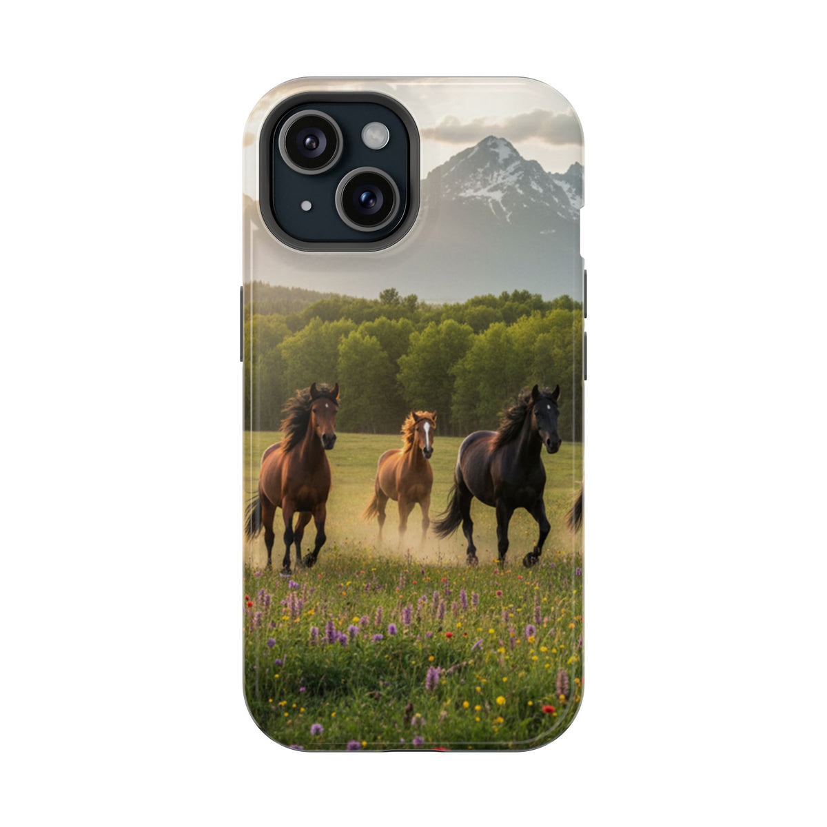 Running Horses Phone Case | Magnetic Impact-Resistant Case