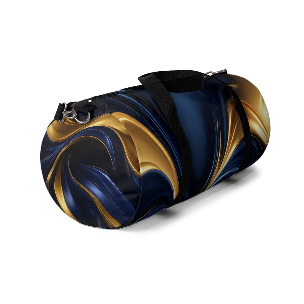 Navy & Gold Marble Duffle Bag — Luxury Travel Gym Bag