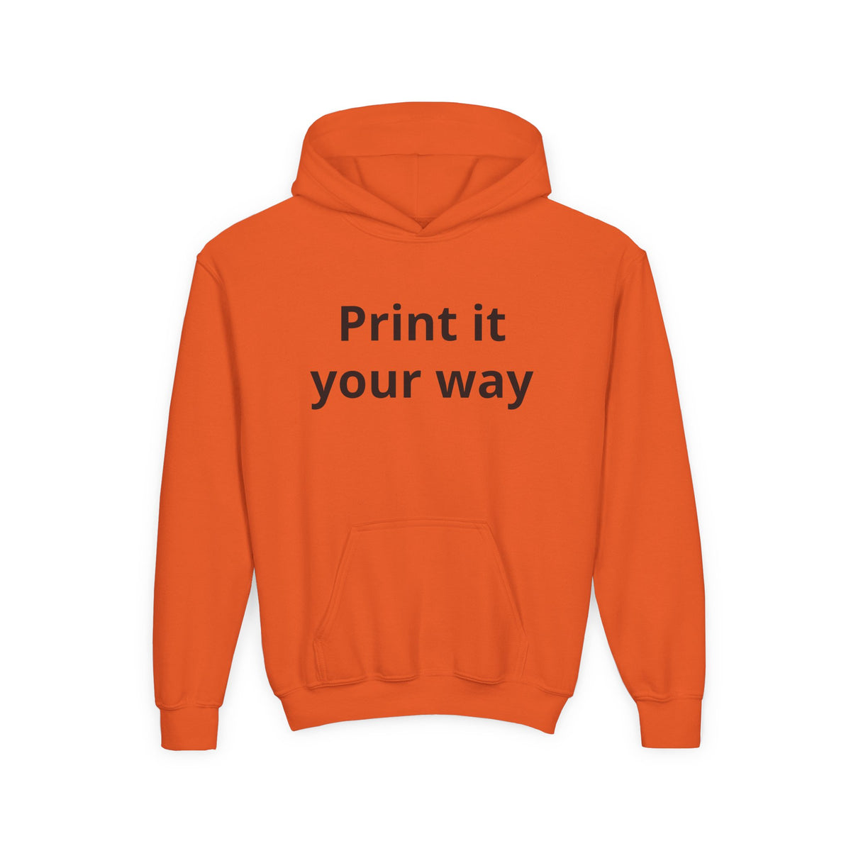 Print It Your Way Kids Graphic Hoodie – Customizable Youth Heavy Blend Hooded Sweatshirt