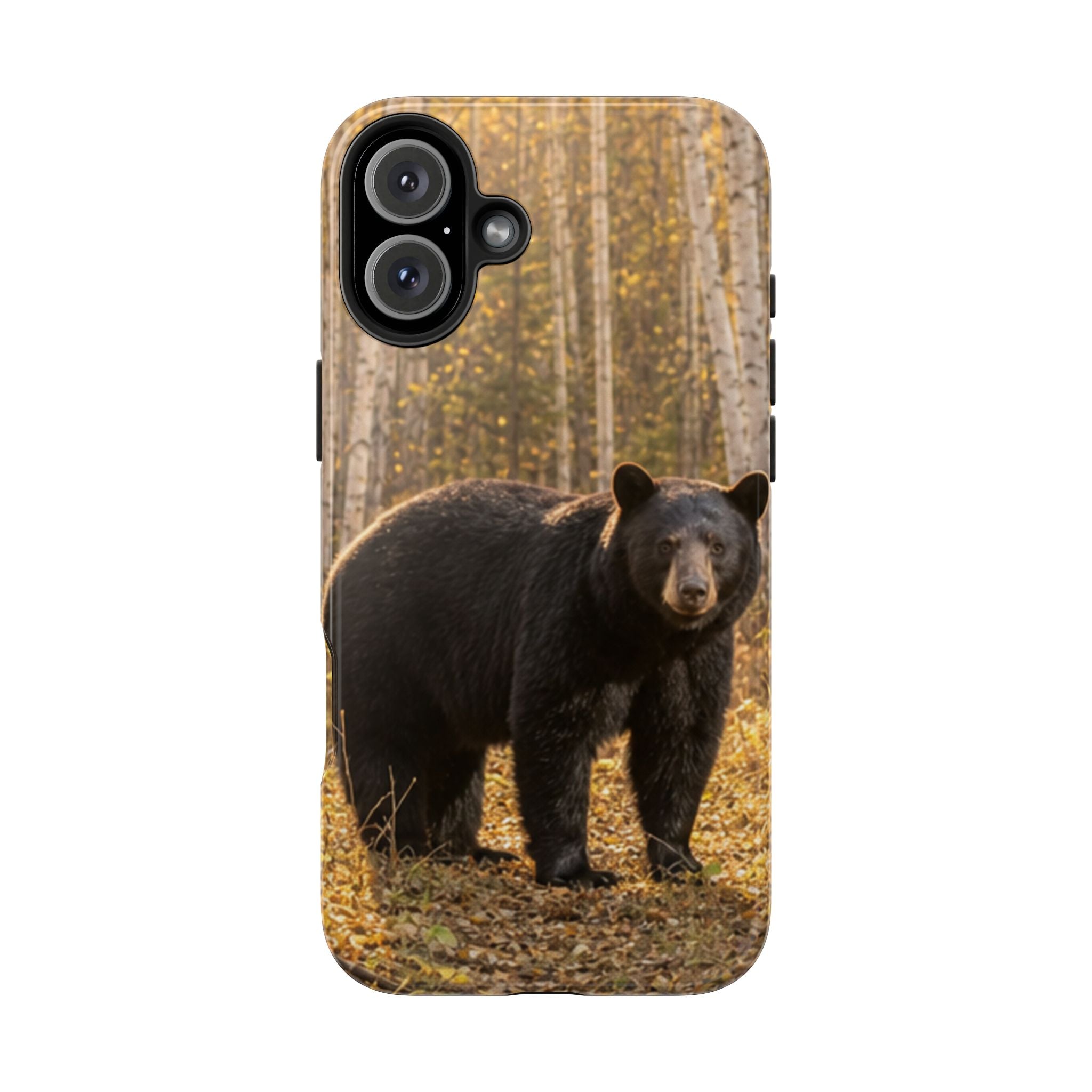 Black Bear Forest Phone Case | Tough Phone Case