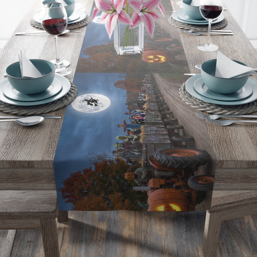 Halloween Pumpkin & Full Moon Table Runner