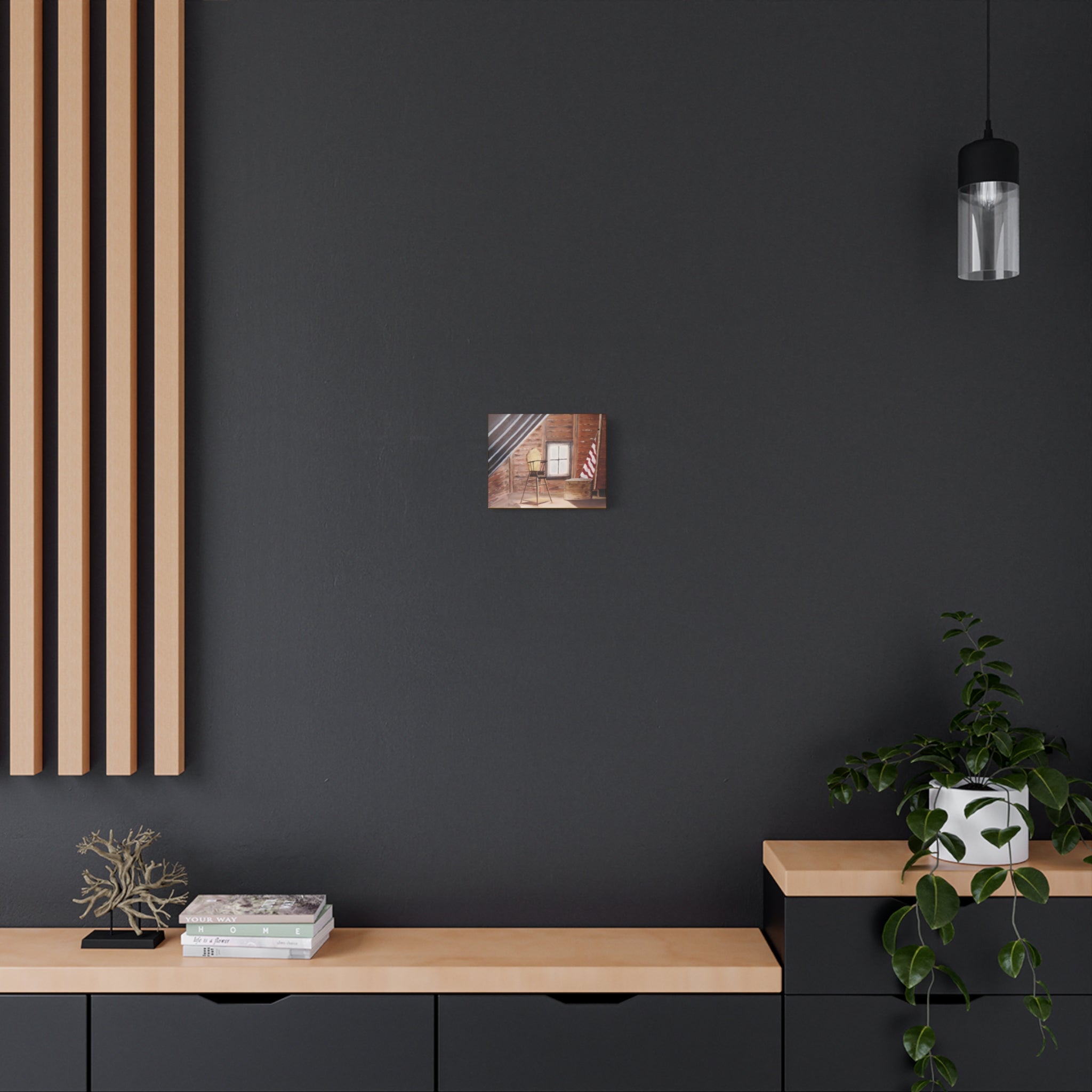 Vintage Attic Scene Canvas | Stretched Wall Art
