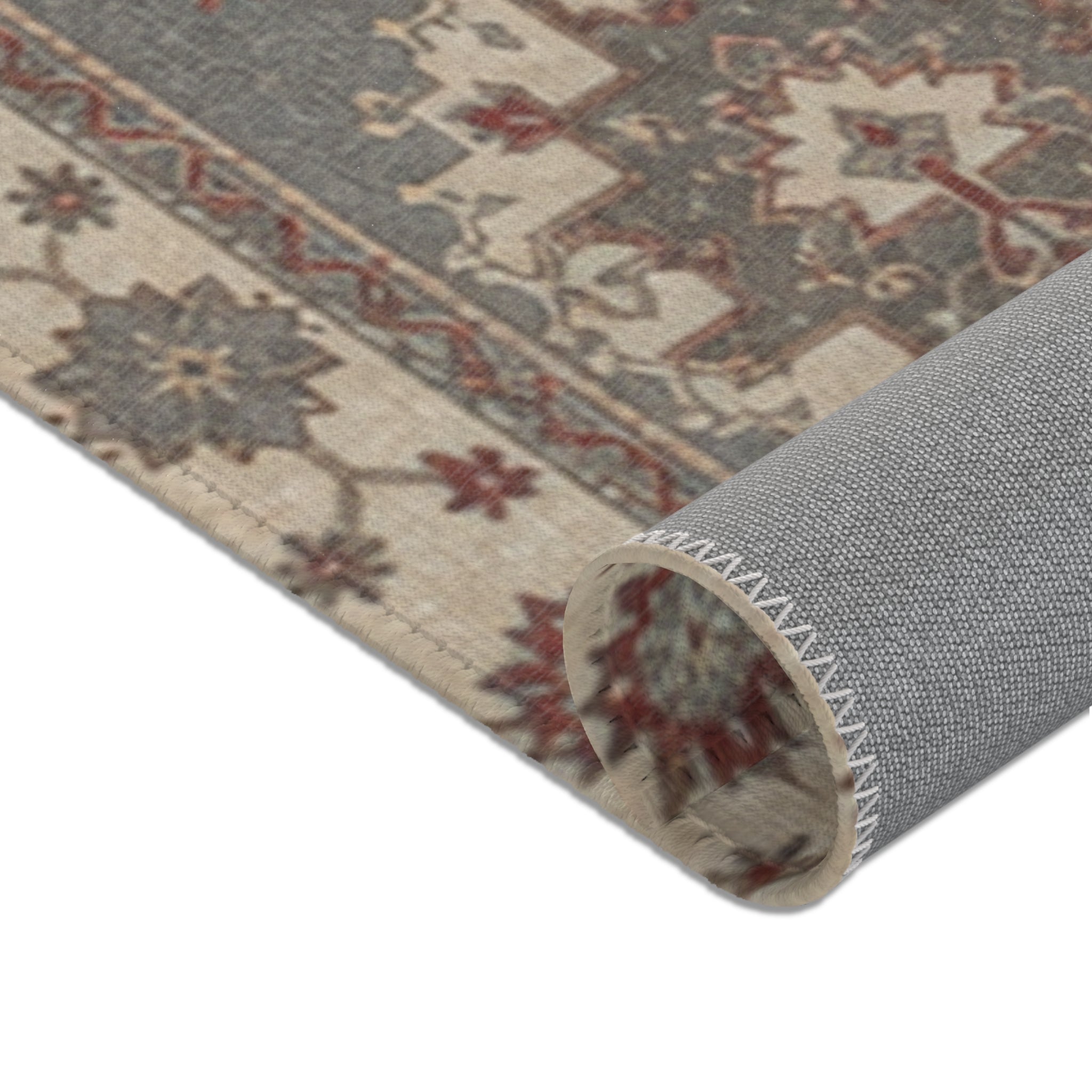 Vintage Medallion Area Rug | Traditional Persian Inspired Floor Rug