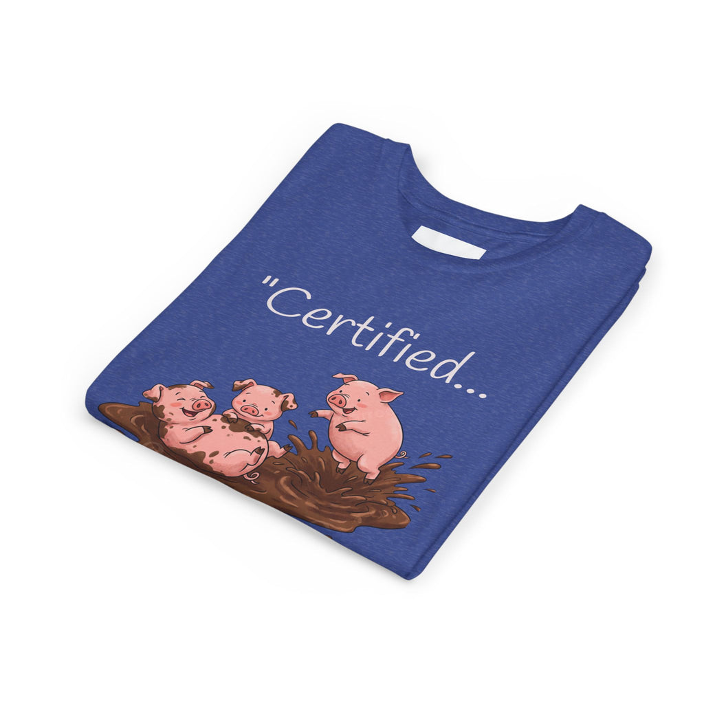 Youth Tee / "Certified Mud Monsters" Playful Piglets Graphic