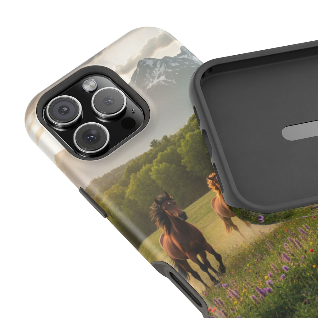 Running Horses Phone Case | Magnetic Impact-Resistant Case