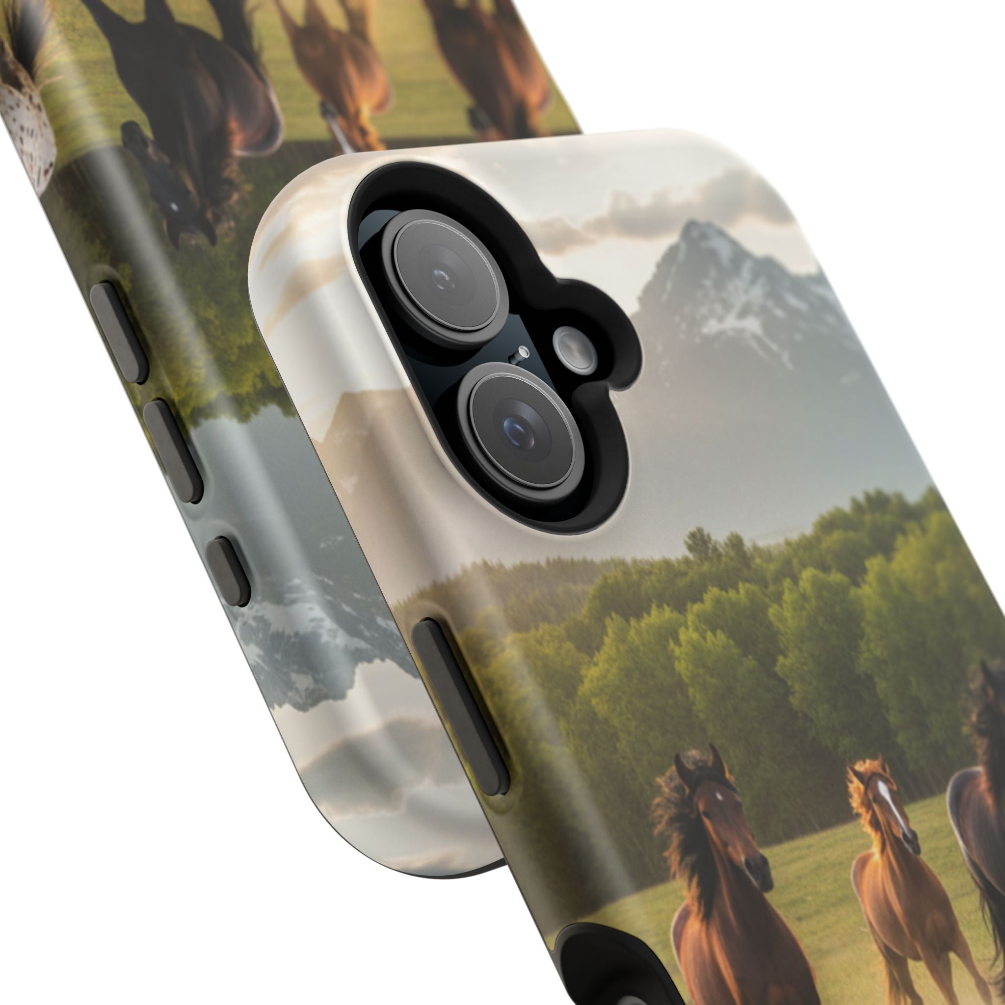 Running Horses Phone Case | Magnetic Impact-Resistant Case