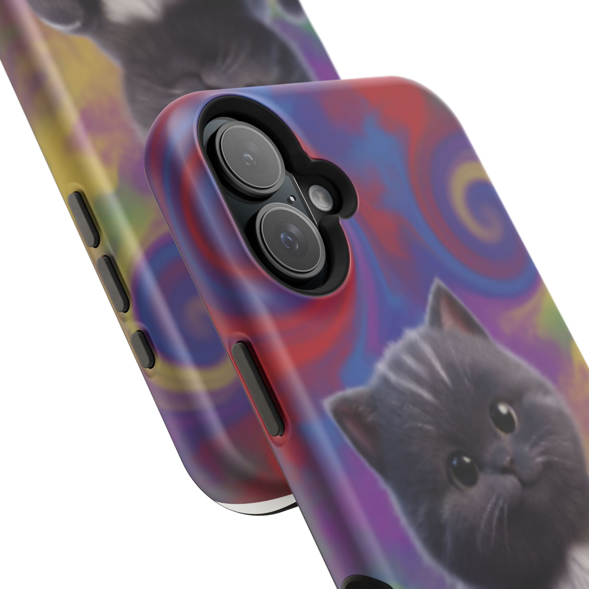Kawaii Gray Kitten phone case | Impact-Resistant Case