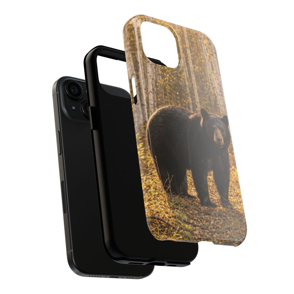 Black Bear Forest Phone Case | Tough Phone Case