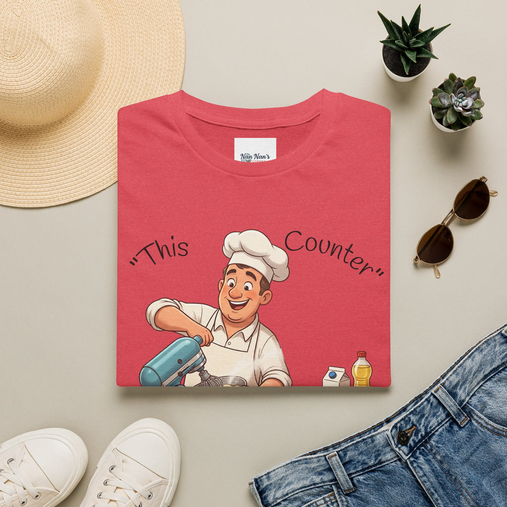 This Counter Didn't Stand a Chance Unisex Graphic T-Shirt – Funny Baking Chef Cotton Tee