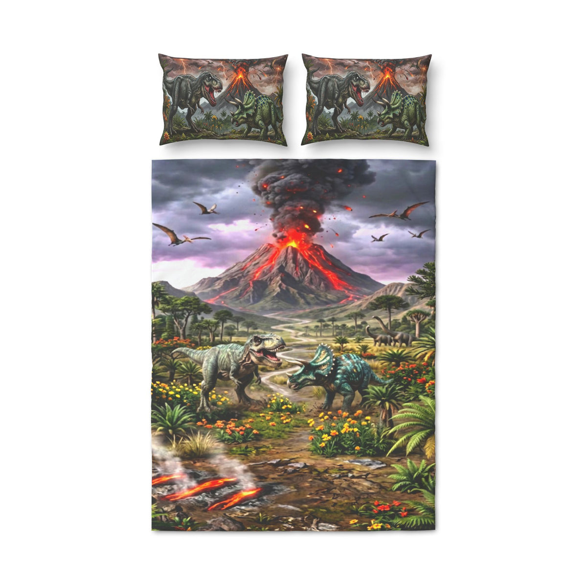 T-Rex/Dinosaur Quilt Cover/ Set Of Three