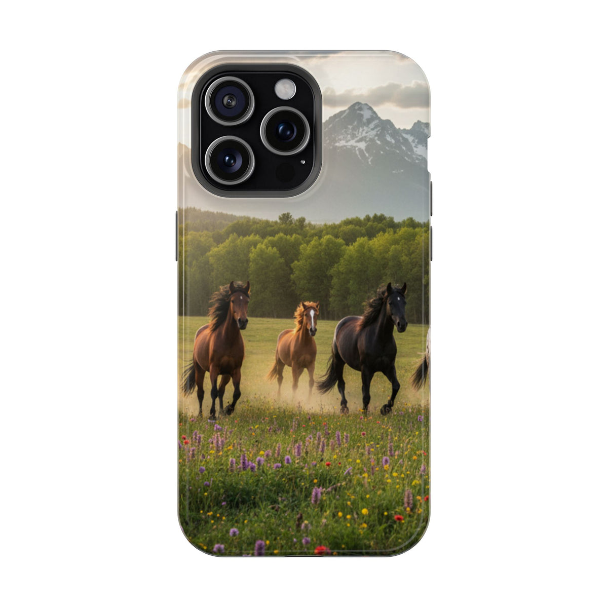 Running Horses Phone Case | Magnetic Impact-Resistant Case