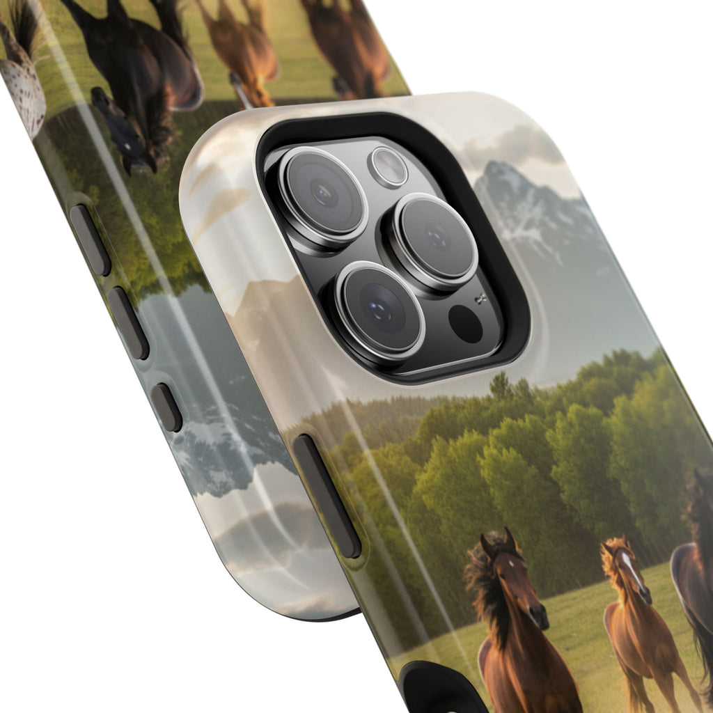 Running Horses Phone Case | Magnetic Impact-Resistant Case