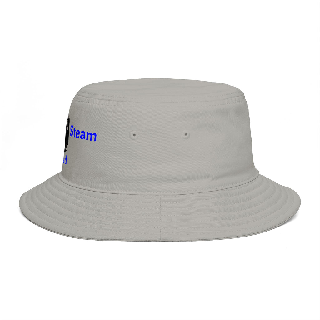 Full Steam Ahead train graphic Bucket Hat | steam locomotive motif