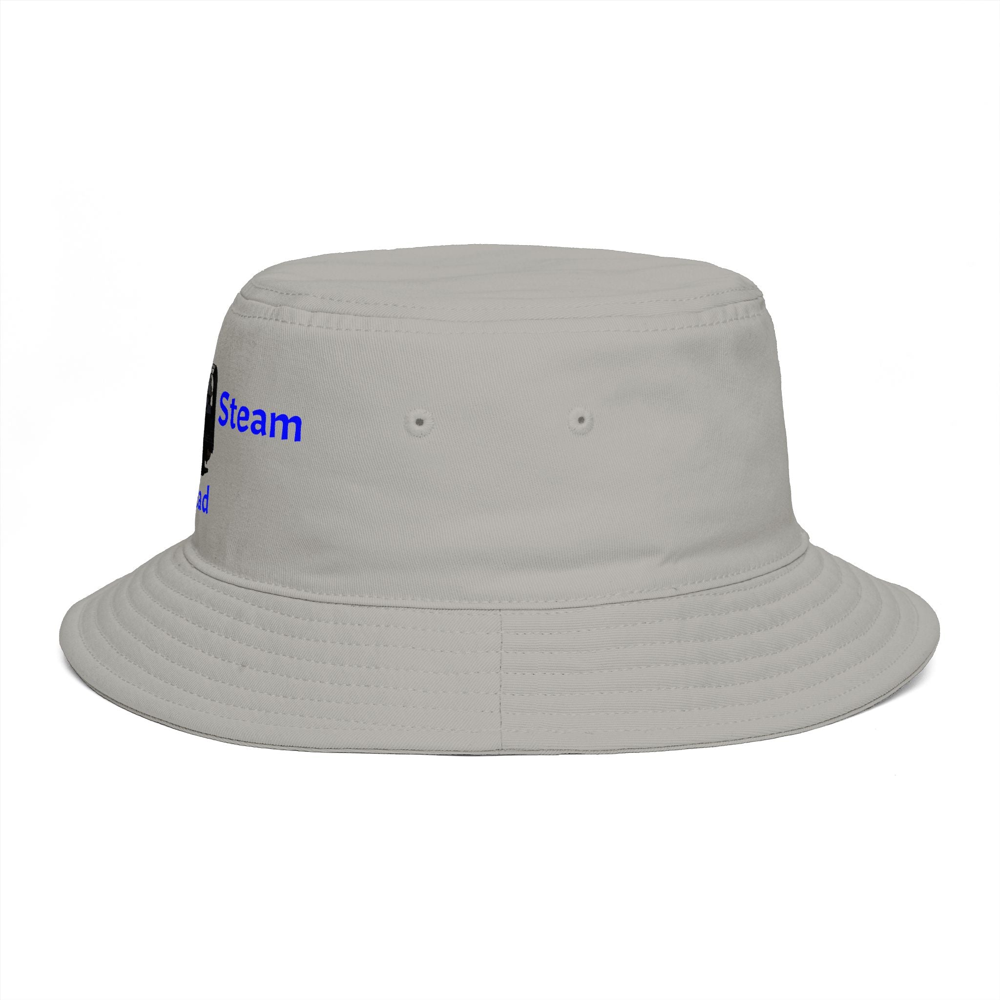 Full Steam Ahead train graphic Bucket Hat | steam locomotive motif