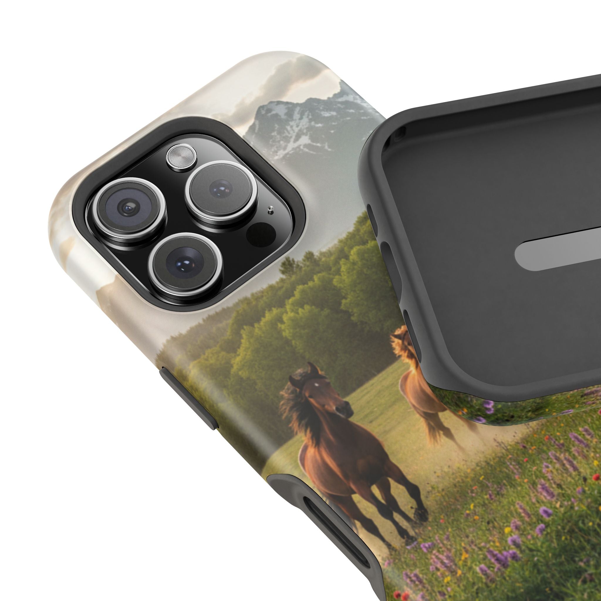 Running Horses Phone Case | Magnetic Impact-Resistant Case