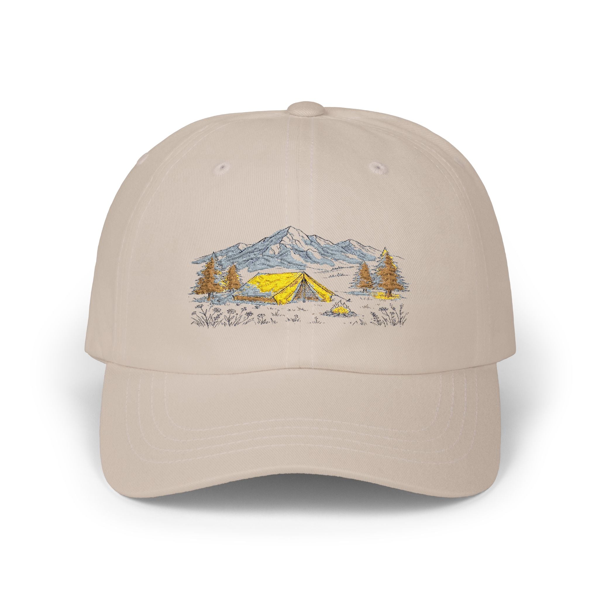 Yellow Tent Mountain Camp Cap | Dad Hat, Outdoor Adventure