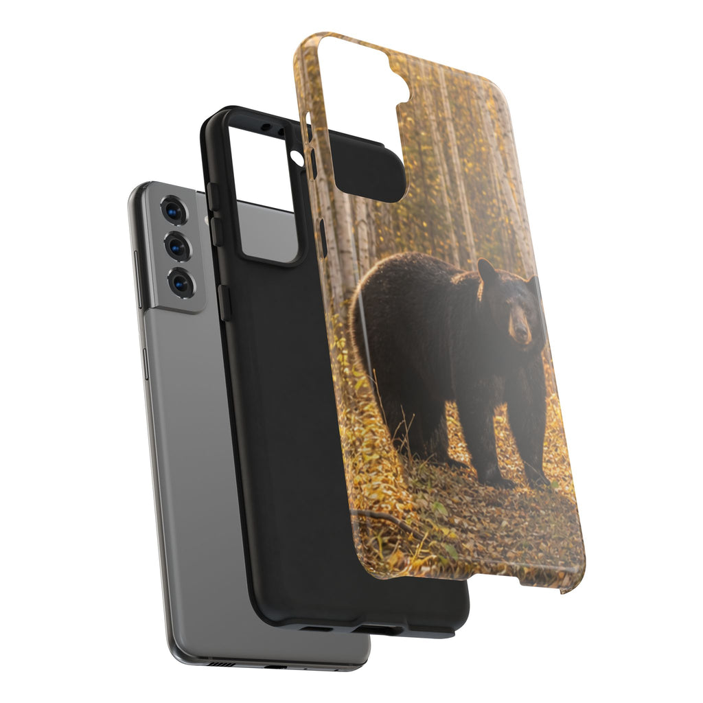 Black Bear Forest Phone Case | Tough Phone Case