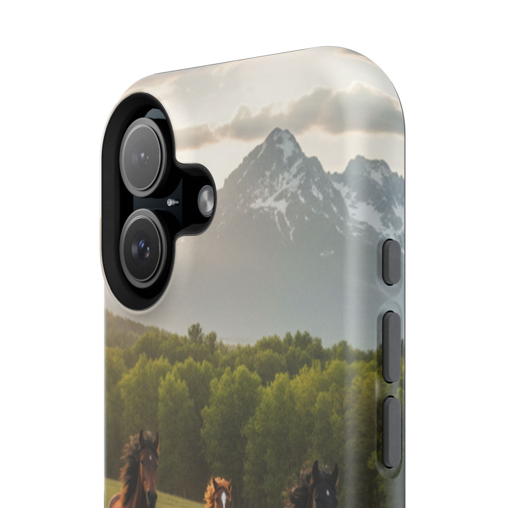 Running Horses Phone Case | Magnetic Impact-Resistant Case