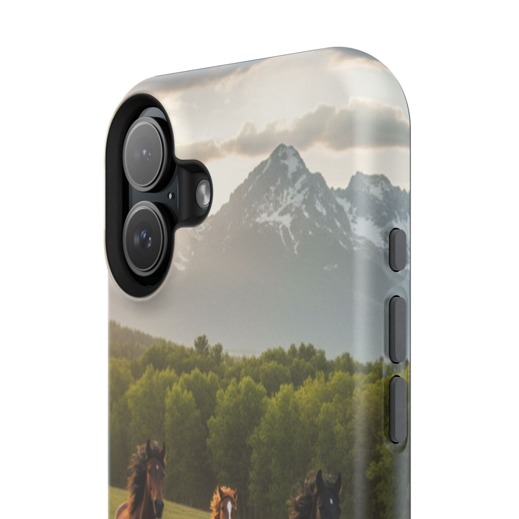 Running Horses Phone Case | Magnetic Impact-Resistant Case