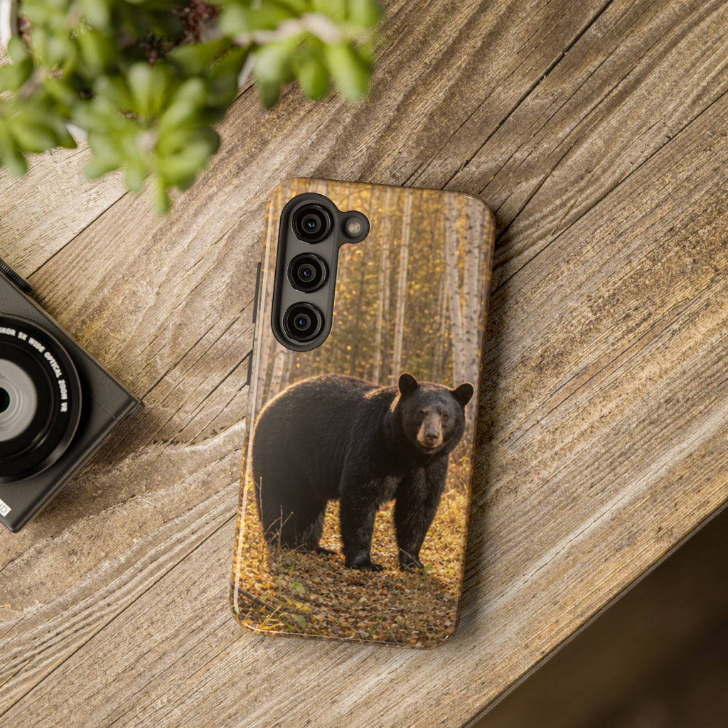 Black Bear Forest Phone Case | Tough Phone Case