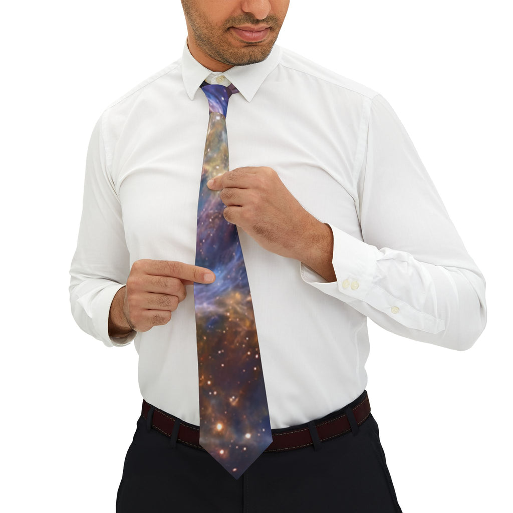 Galaxy Nebula Necktie — Cosmic Space Tie for Scientists & Star Lovers