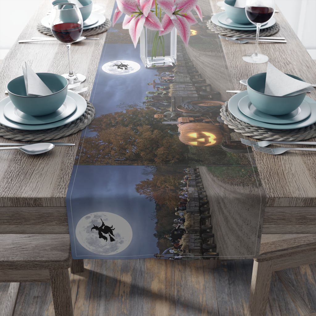 Halloween Pumpkin & Full Moon Table Runner