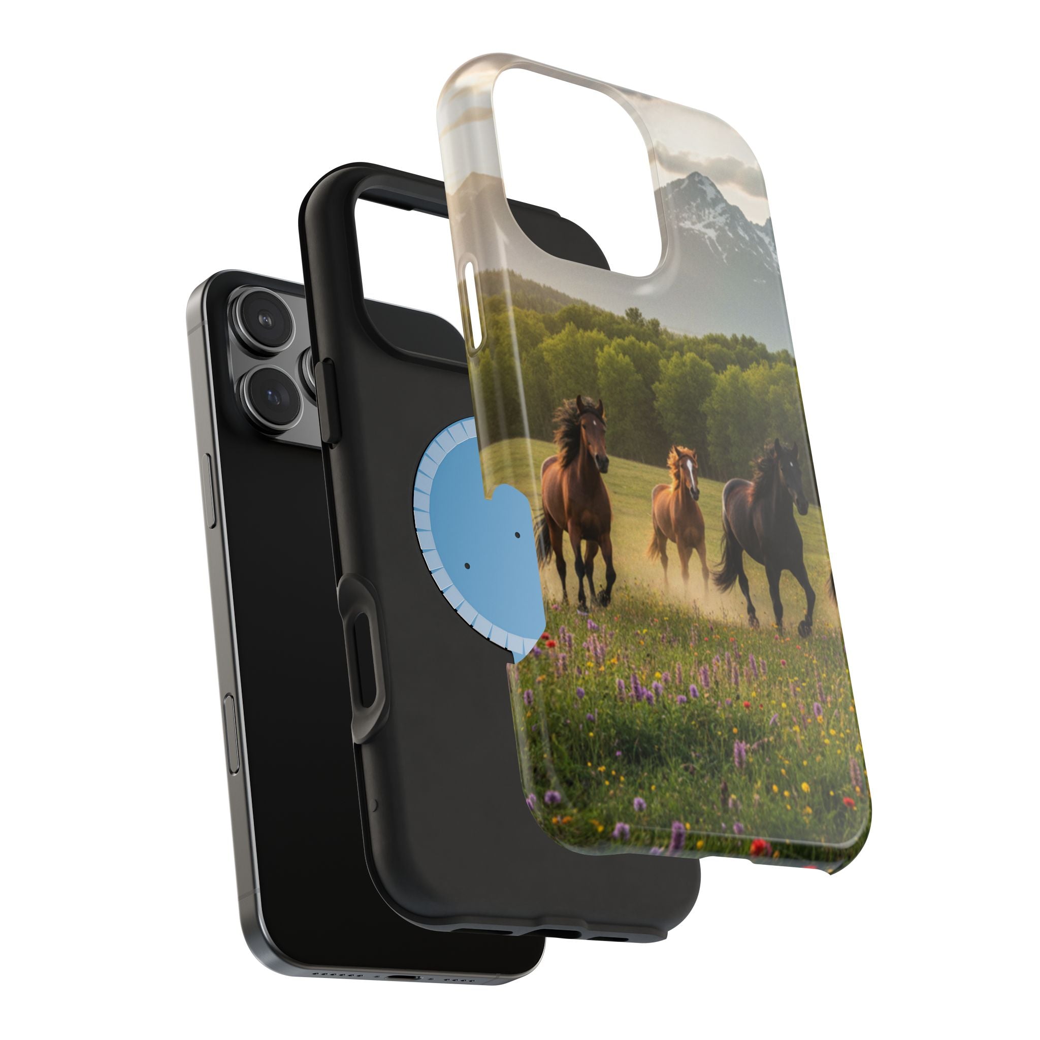 Running Horses Phone Case | Magnetic Impact-Resistant Case