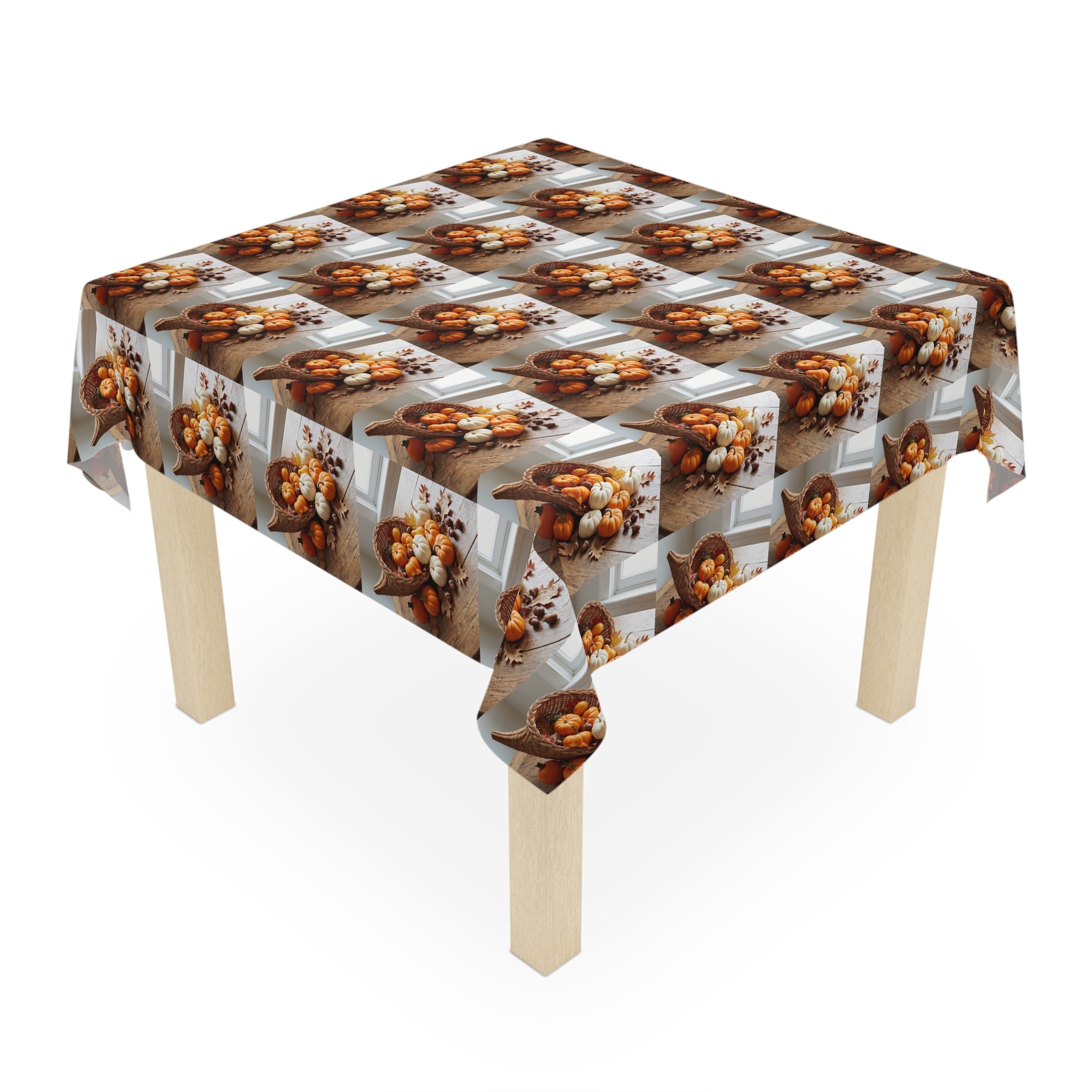 Fall Cornucopia Tablecloth / Harvest Thanksgiving Autumn Pumpkin