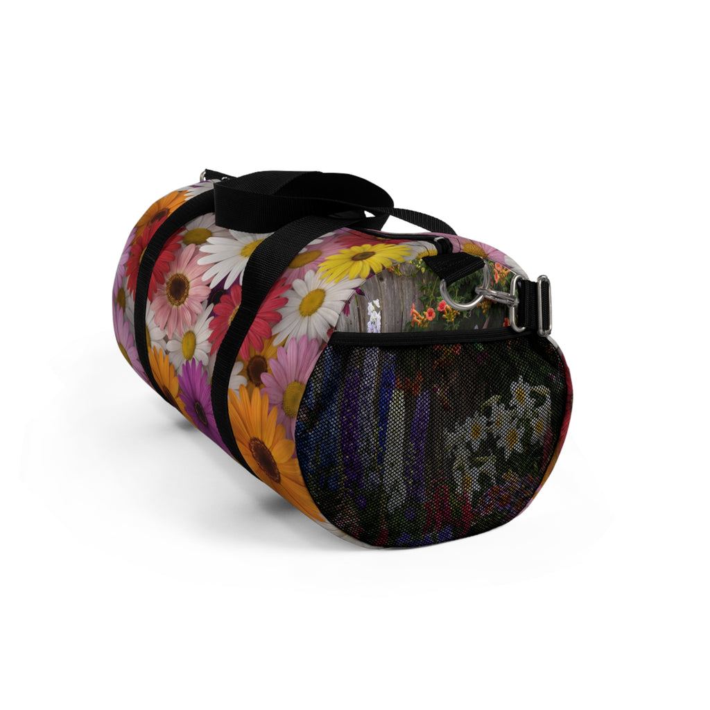 Floral Daisy Duffel Bag — Colorful Travel & Gym Bag