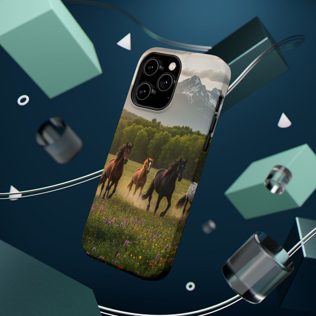 Running Horses Phone Case | Magnetic Impact-Resistant Case