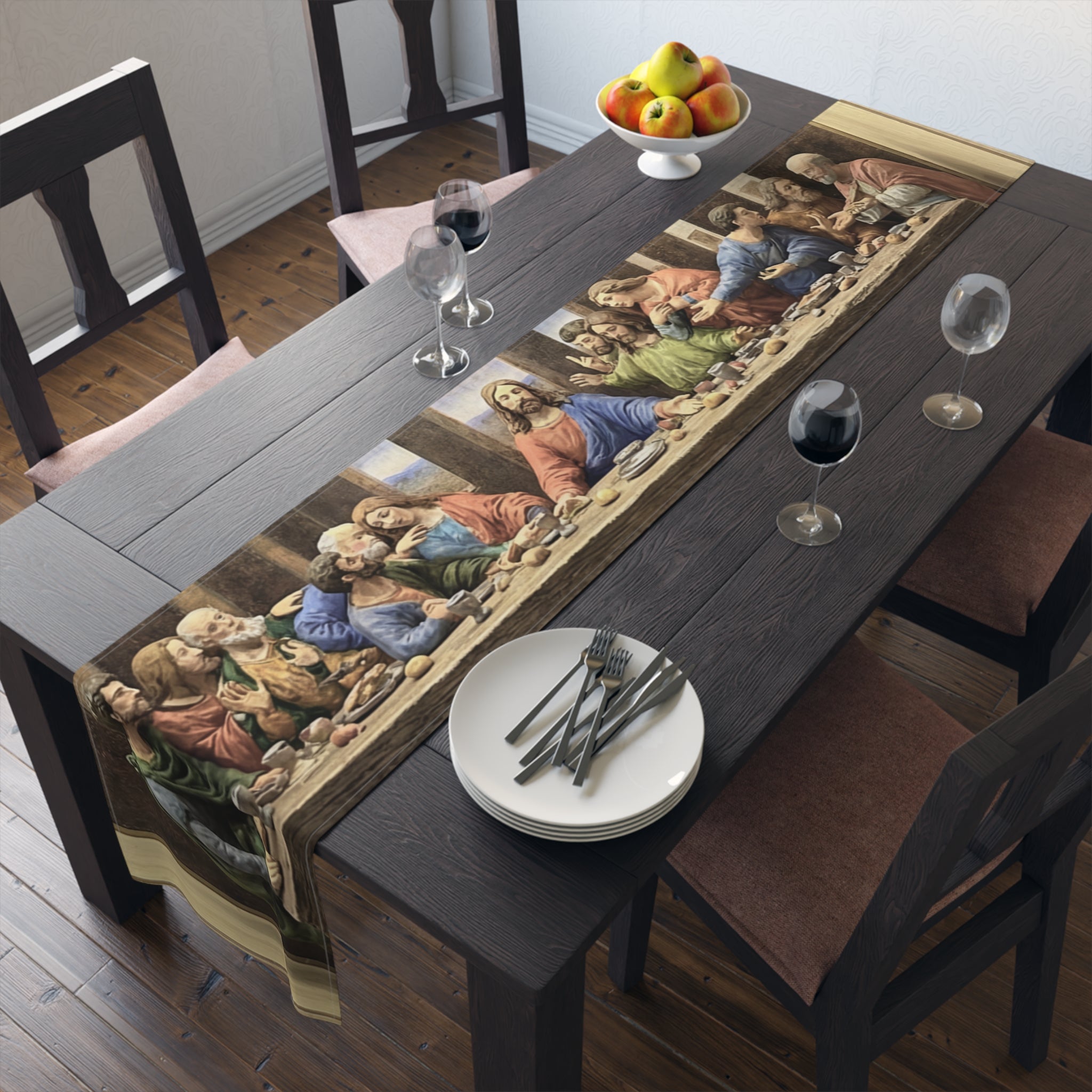 The Last Supper Table Runner | Religious Christian Dining Decor