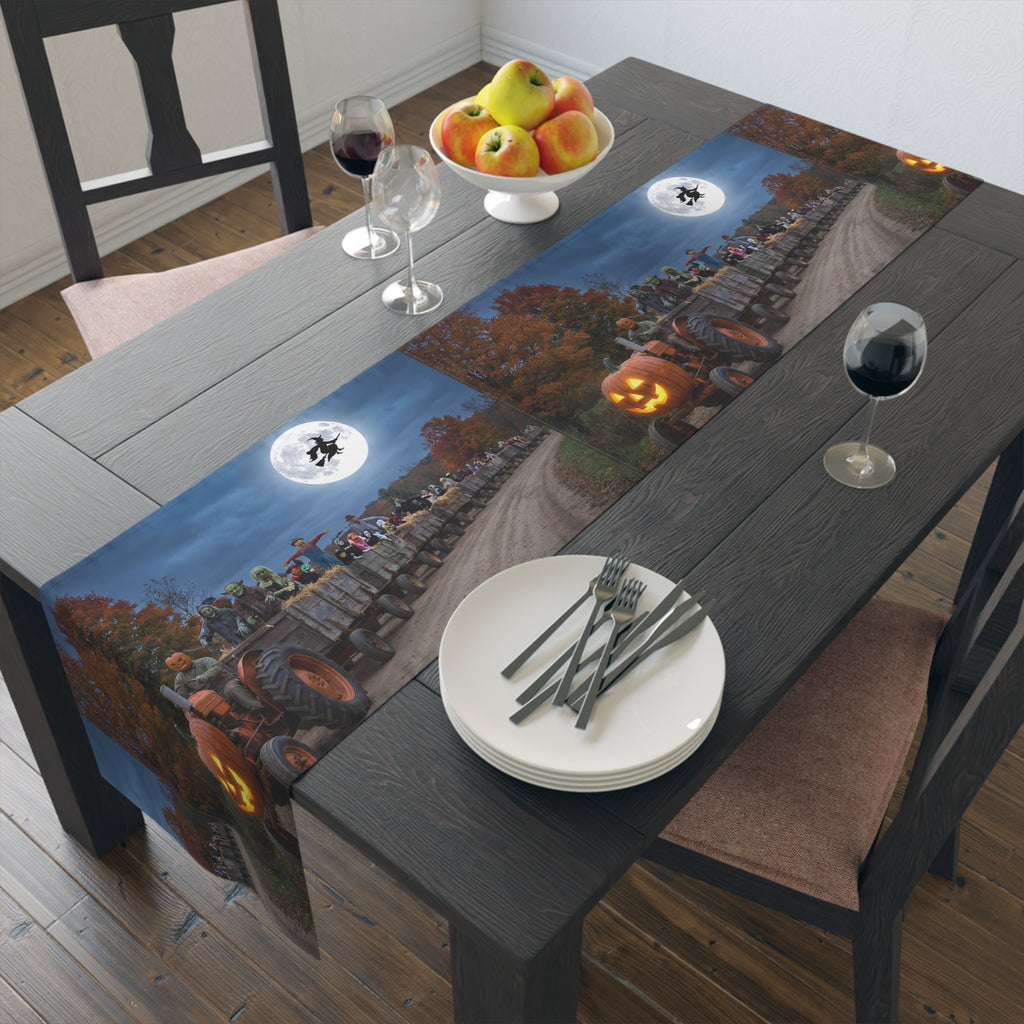 Halloween Pumpkin & Full Moon Table Runner