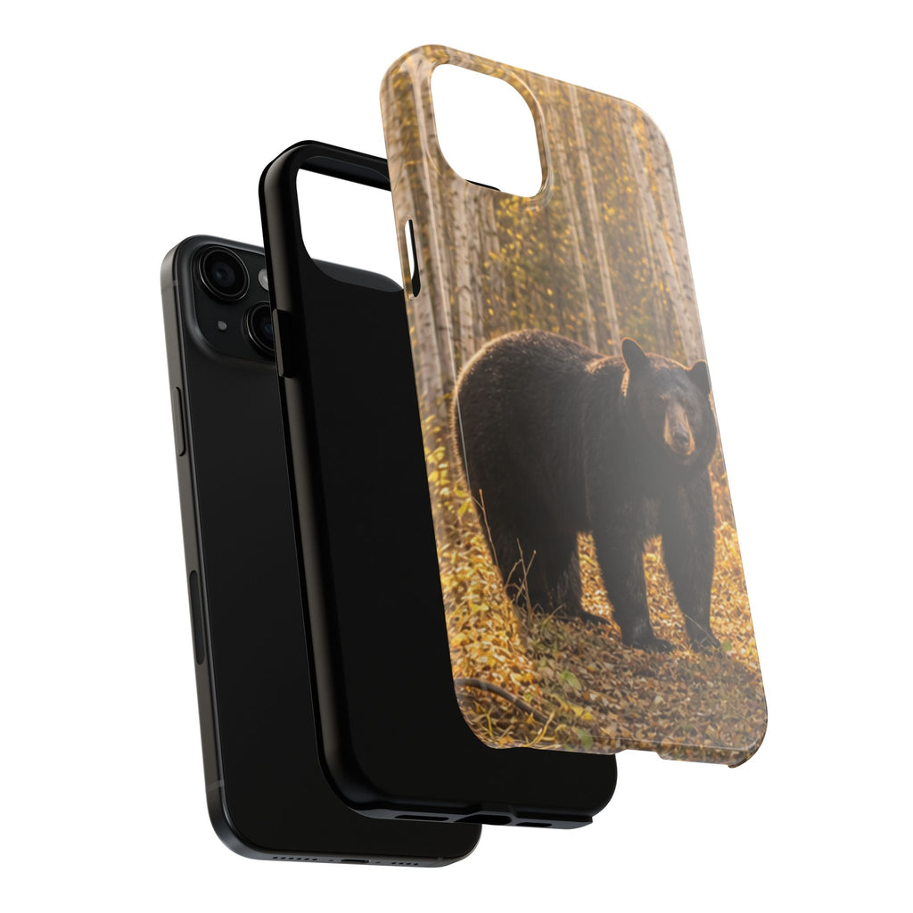 Black Bear Forest Phone Case | Tough Phone Case