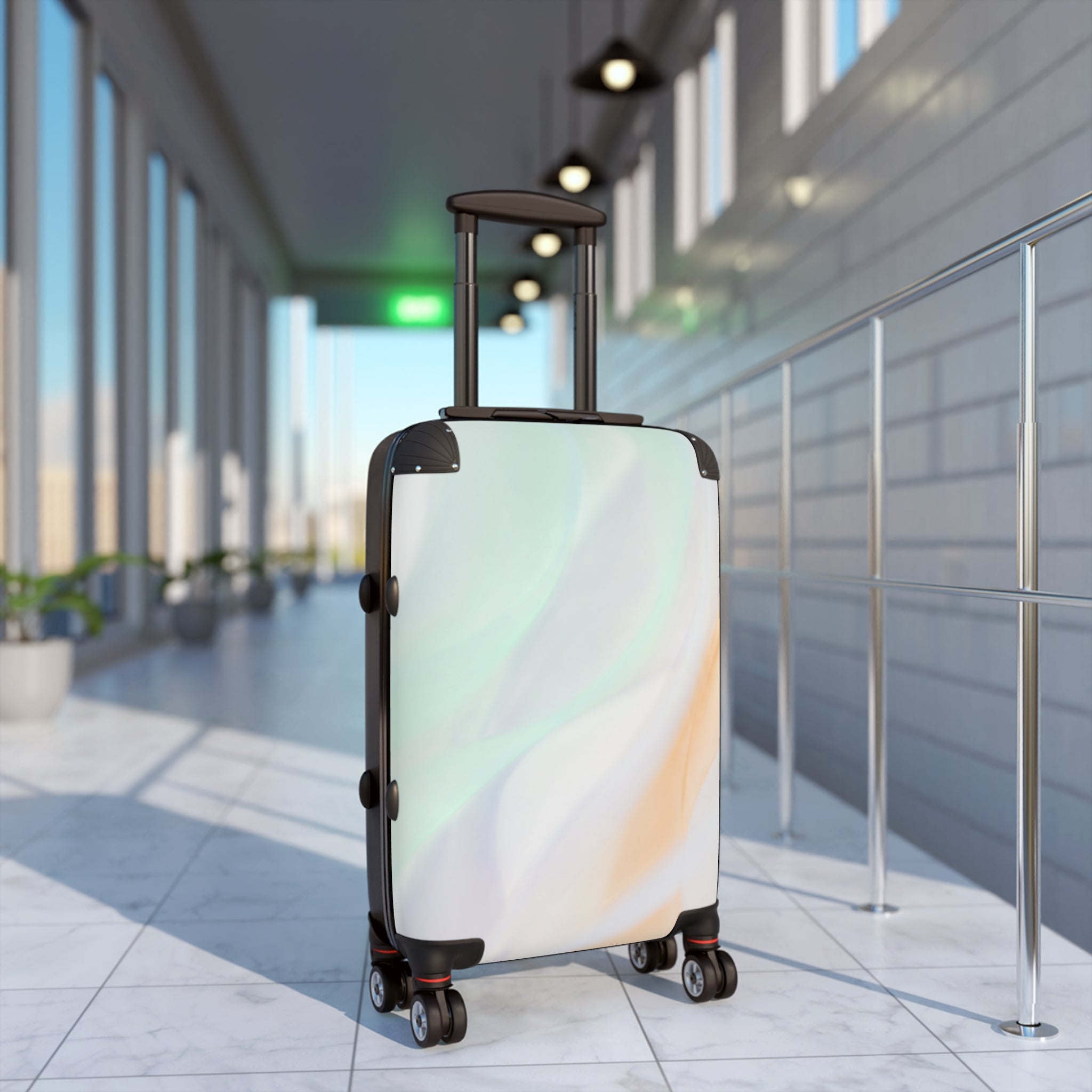 Suitcases/Abstract Swirl / Colorful Red, Blue & Gold Travel Luggage
