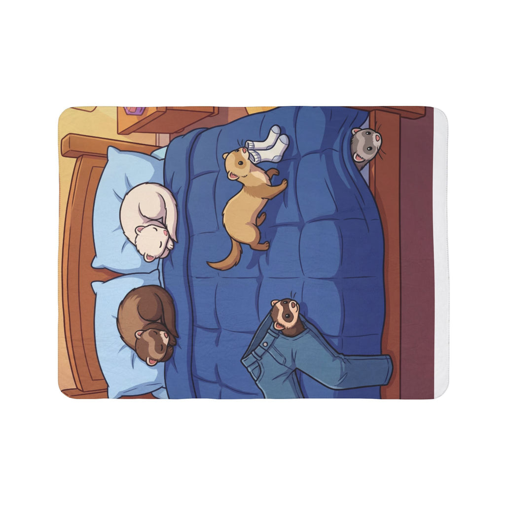 Ferret Fun/ Fleece Sherpa Blanket