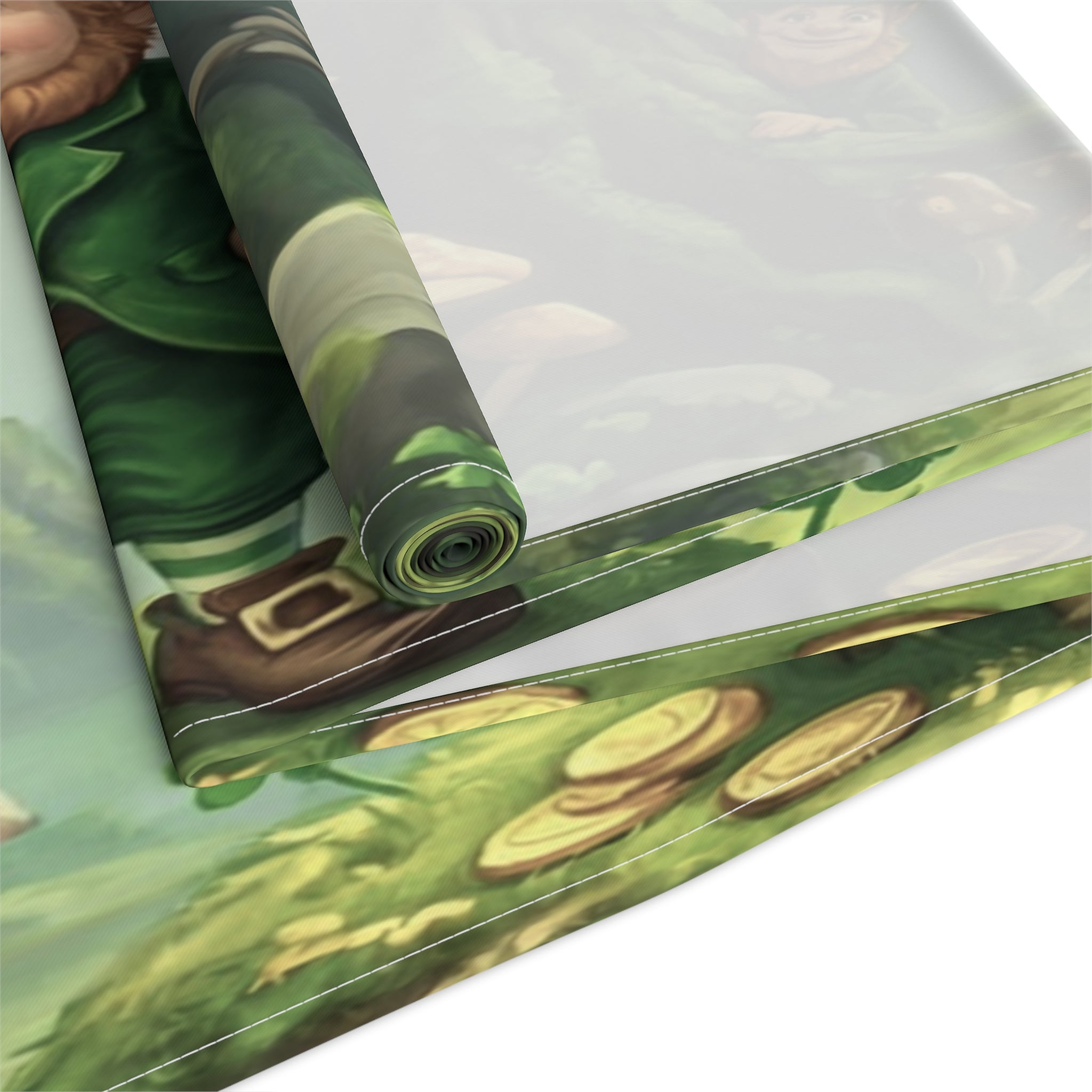 Leprechaun Pot of Gold Table Runner | St. Patrick's Day Rainbow Decor
