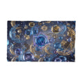 Celestial Geometry Microfiber Pillowcase / Cosmic Moon & Geometric Orb Design