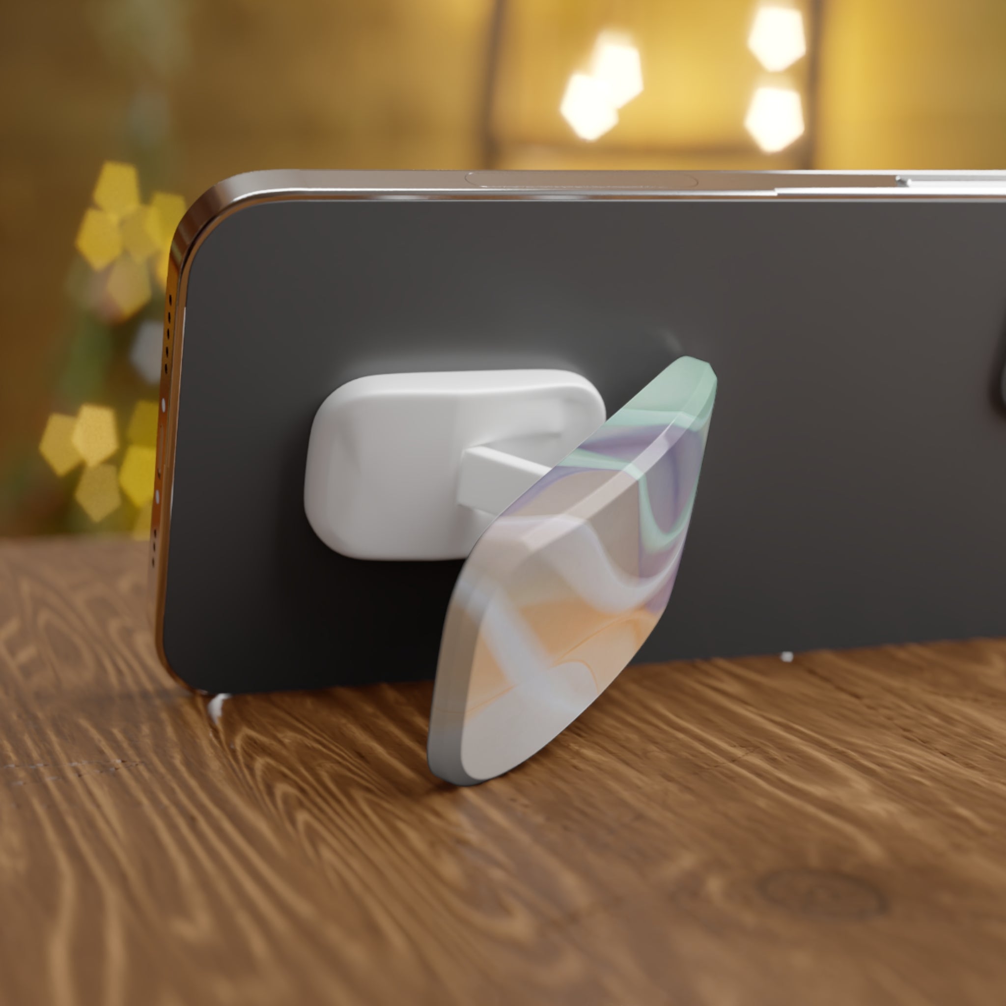 Pastel Abstract Waves Phone Click-On Grip | Phone Grip Stand