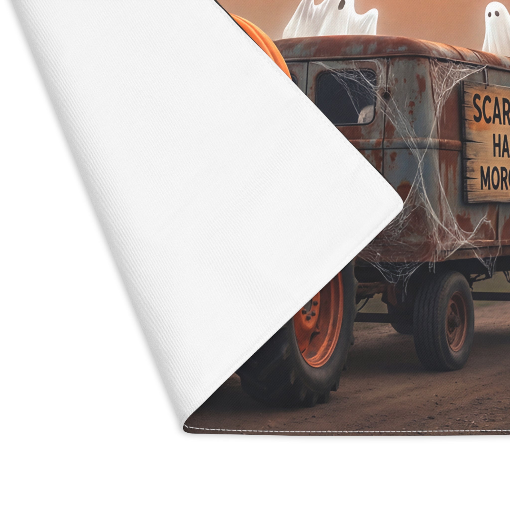 Halloween Pumpkin Tractor Placemat