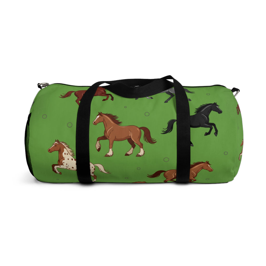Copy of Green Equestrian Horse Pattern Duffel Bag / Travel Gym Overnight Bag