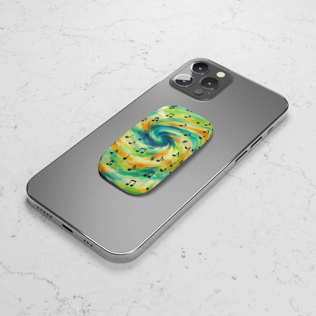 Music Notes Swirl Phone Click-On Grip