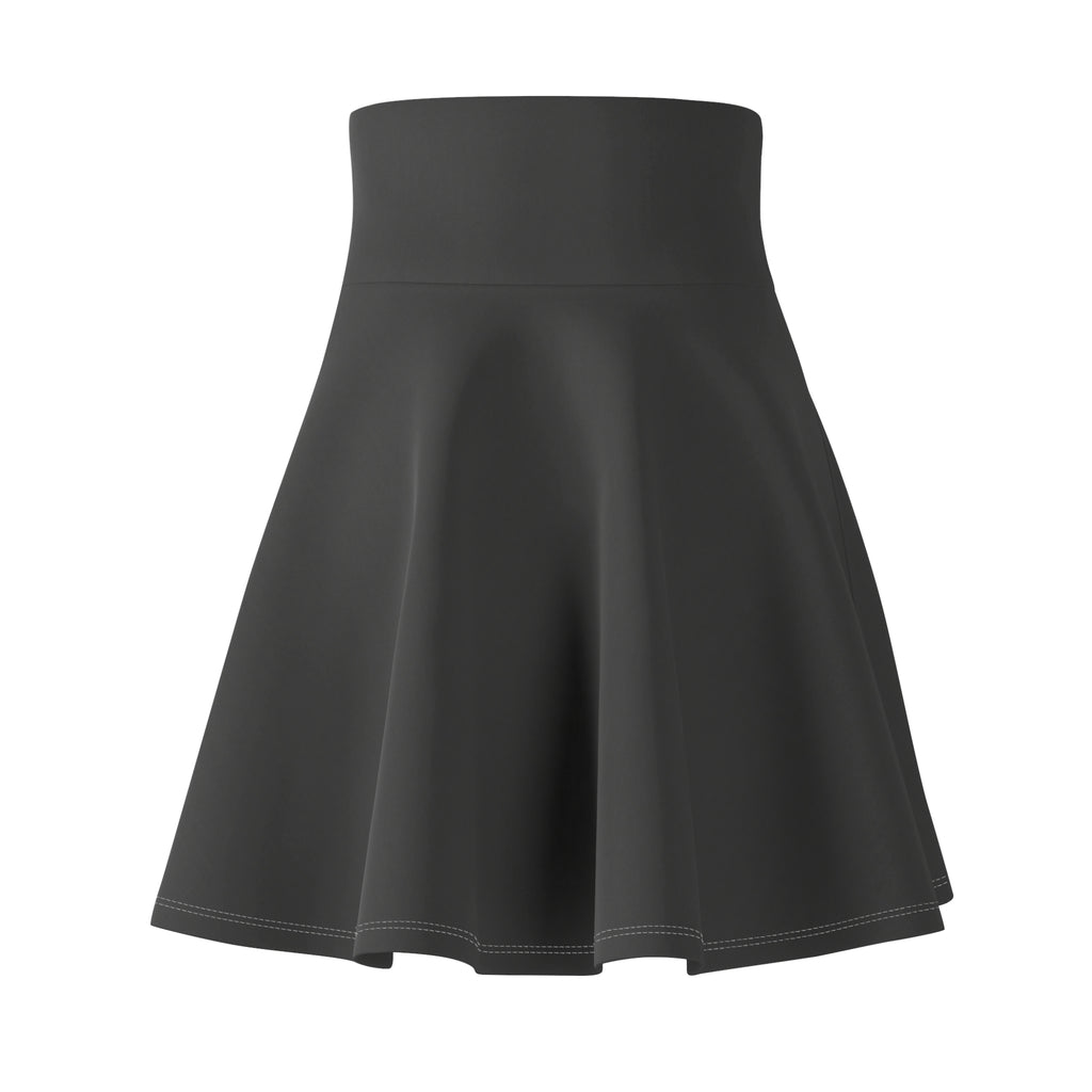 Solid Charcoal Gray Skater Skirt