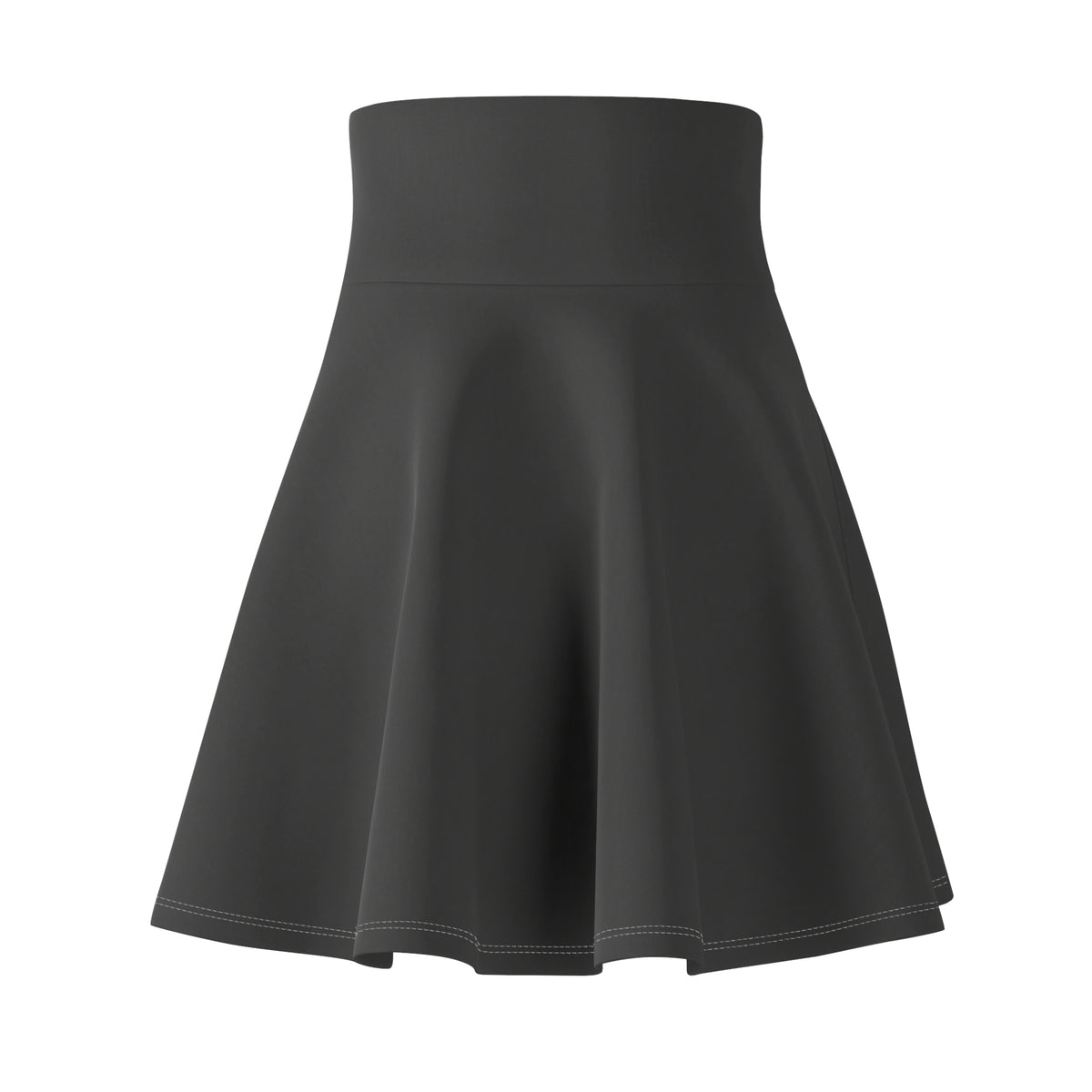Solid Charcoal Gray Skater Skirt